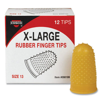 COSCO Fingertip Pads, Size 13, Extra Large, Amber, 12-pack freeshipping - TVN Wholesale